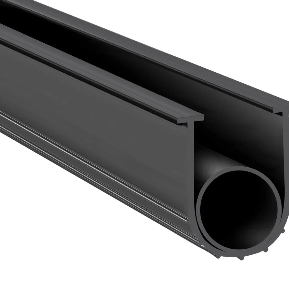 VEVOR Garage Door Seals Bottom Rubber, U Shape +O Ring Garage Door Weather Stripping, Universal Weatherproof Threshold Buffering Sealing Rubber , 5/16 inch T-ends and 3 3/4 inch Width (16 Ft, Black)