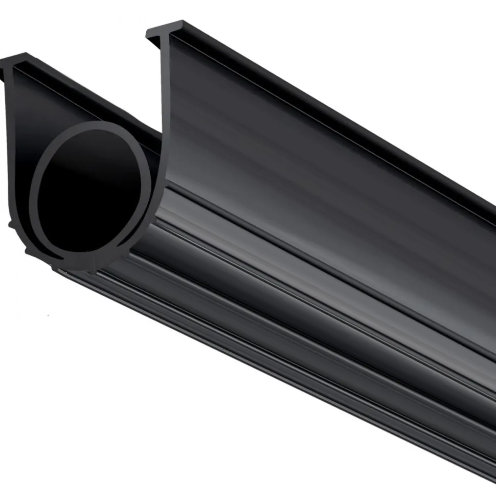 VEVOR Garage Door Seals Bottom Rubber, U Shape +O Ring Garage Door Weather Stripping, Universal Weatherproof Threshold Buffering Sealing Rubber , 5/16 inch T-ends and 3 3/4 inch Width (16 Ft, Black)