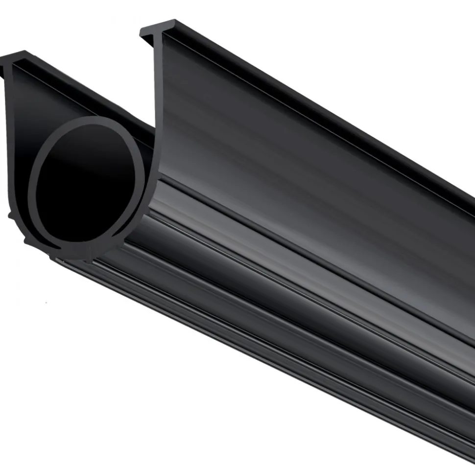 VEVOR Garage Door Seals Bottom Rubber, U Shape +O Ring Garage Door Weather Stripping, Universal Weatherproof Threshold Buffering Sealing Rubber , 5/16 inch T-ends and 3 3/4 inch Width (10 Ft, Black)