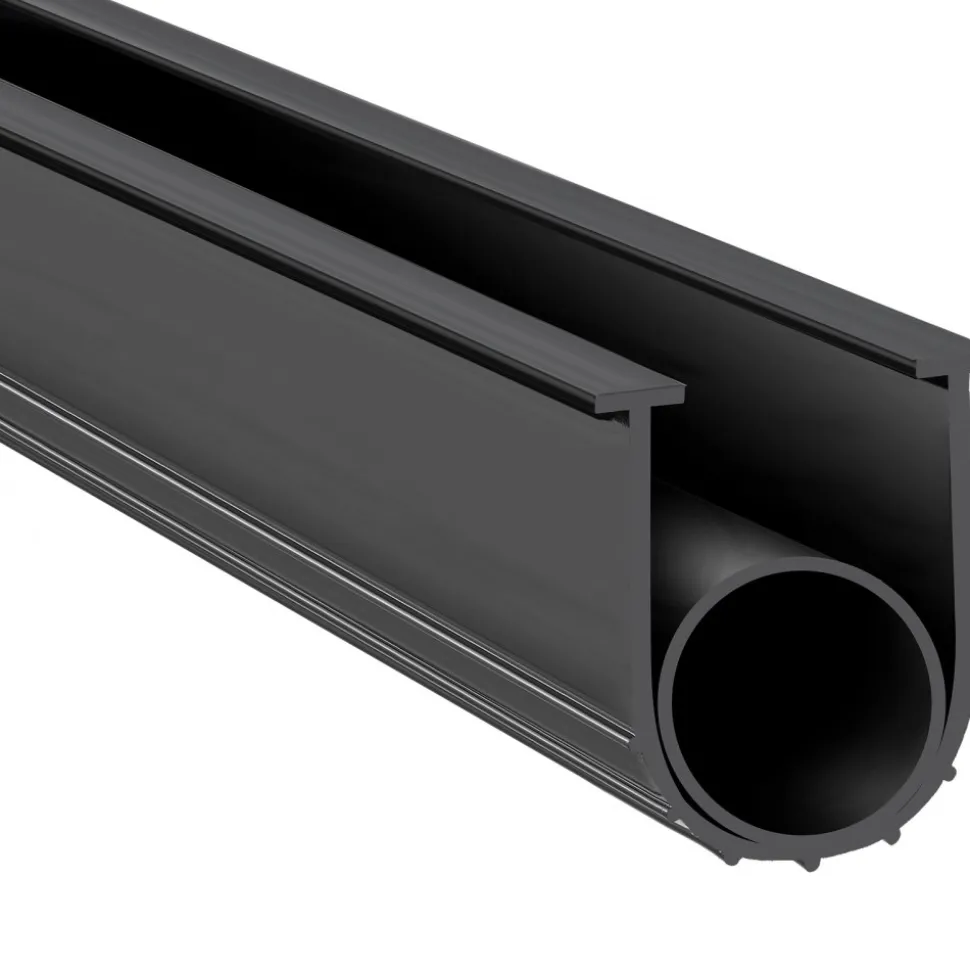 VEVOR Garage Door Seals Bottom Rubber, U Shape +O Ring Garage Door Weather Stripping, Universal Weatherproof Threshold Buffering Sealing Rubber , 5/16 inch T-ends and 3 3/4 inch Width (20 Ft, Black)