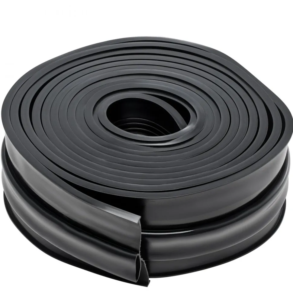 VEVOR Garage Door Seals Bottom Rubber, U Shape +O Ring Garage Door Weather Stripping, Universal Weatherproof Threshold Buffering Sealing Rubber , 5/16 inch T-ends and 3 3/4 inch Width (20 Ft, Black)