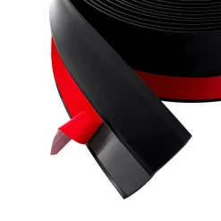 VEVOR Garage Door Seal Top and Sides Seal Strip, 20 FT Universal Weather Stripping Replacement Soft and Hard Composite, Weatherproofing Garage Door TPE Seals with Adhesive Backed and Screws, Black