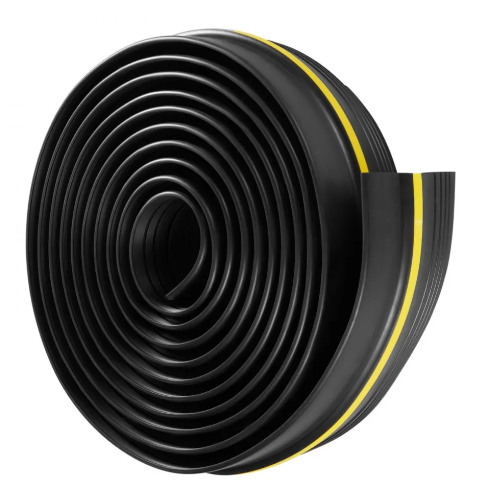 VEVOR Garage Door Threshold and Bottom Seals Kit, 16 FT U Shape+O Ring Universal Garage Door Bottom Seal Weatherstrip PVC, Combine with Weatherproof Garage Threshold Seal Strip with Adhesive, Black