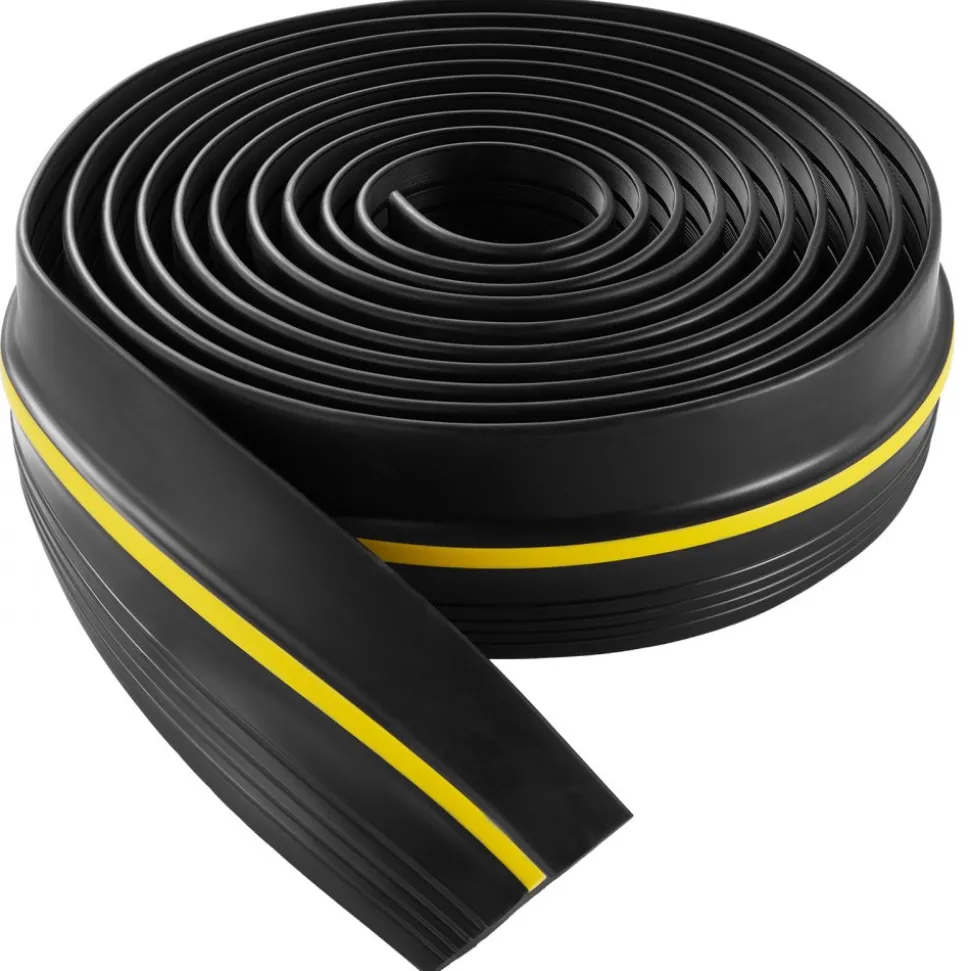 VEVOR Garage Door Threshold and Bottom Seals Kit, 16 FT U Shape+O Ring Universal Garage Door Bottom Seal Weatherstrip PVC, Combine with Weatherproof Garage Threshold Seal Strip with Adhesive, Black
