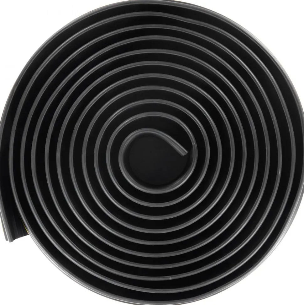 VEVOR Garage Door Threshold Seal Strip, 20 FT Universal Garage Door Floor Seal Strip with Adhesive, Garage Door Bottom Weatherproof Strip, Upgraded Thick PVC DIY Weather Stripping Replacement, Black