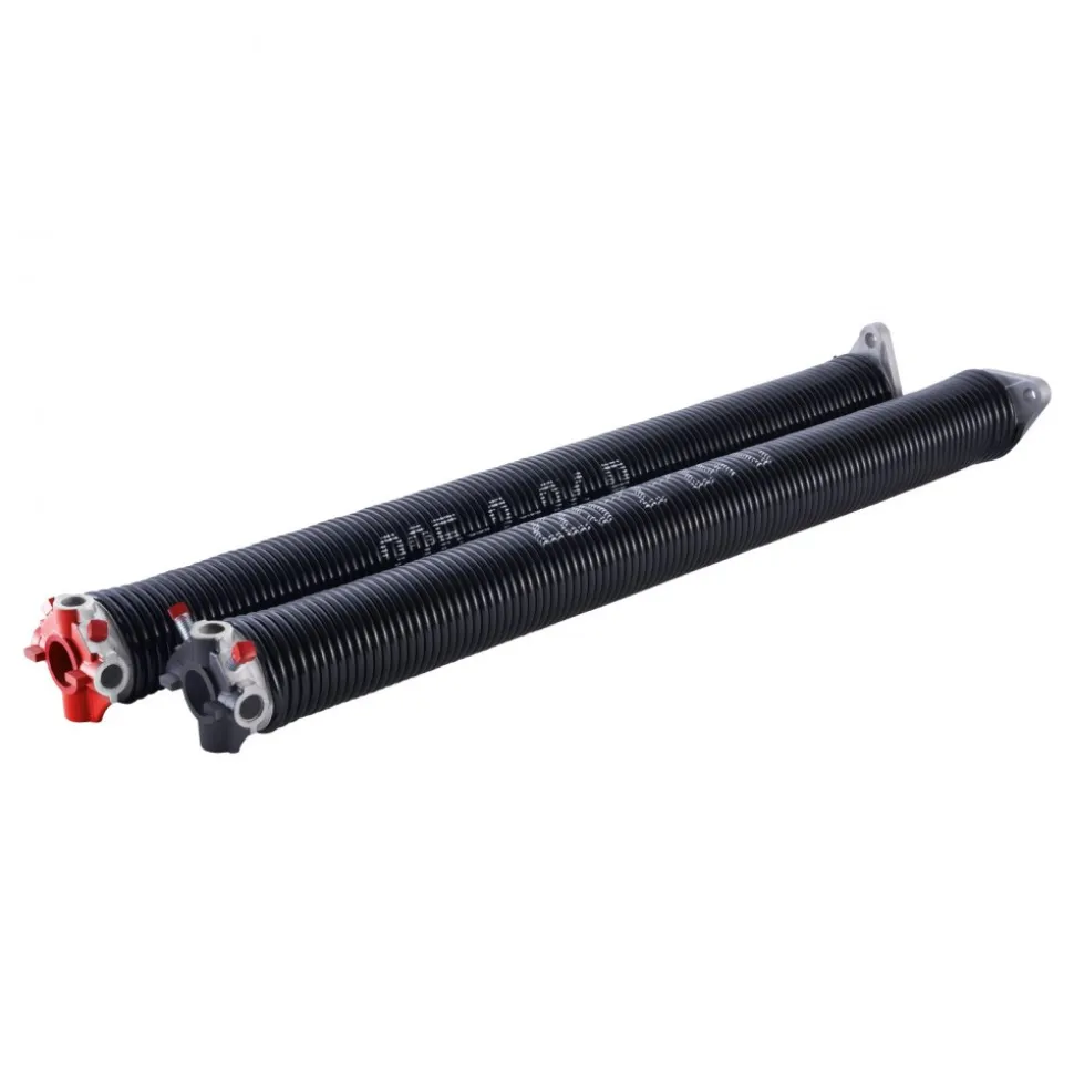 VEVOR Garage Door Torsion Springs, Pair of 0.225 x 2 x 24 in, 16000 Cycles, Electrophoresis Black Coated for Replacement, Garage Door Springs with Non-Slip Winding Bars, Gloves and Mounting Wrench