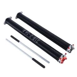 VEVOR Garage Door Torsion Springs, Pair of 0.218 x 2 x 24inch, Garage Door Springs with Non-Slip Winding Bars, 16000 Cycles, Gloves and Mounting Wrench, Electrophoresis Coated for Replacement