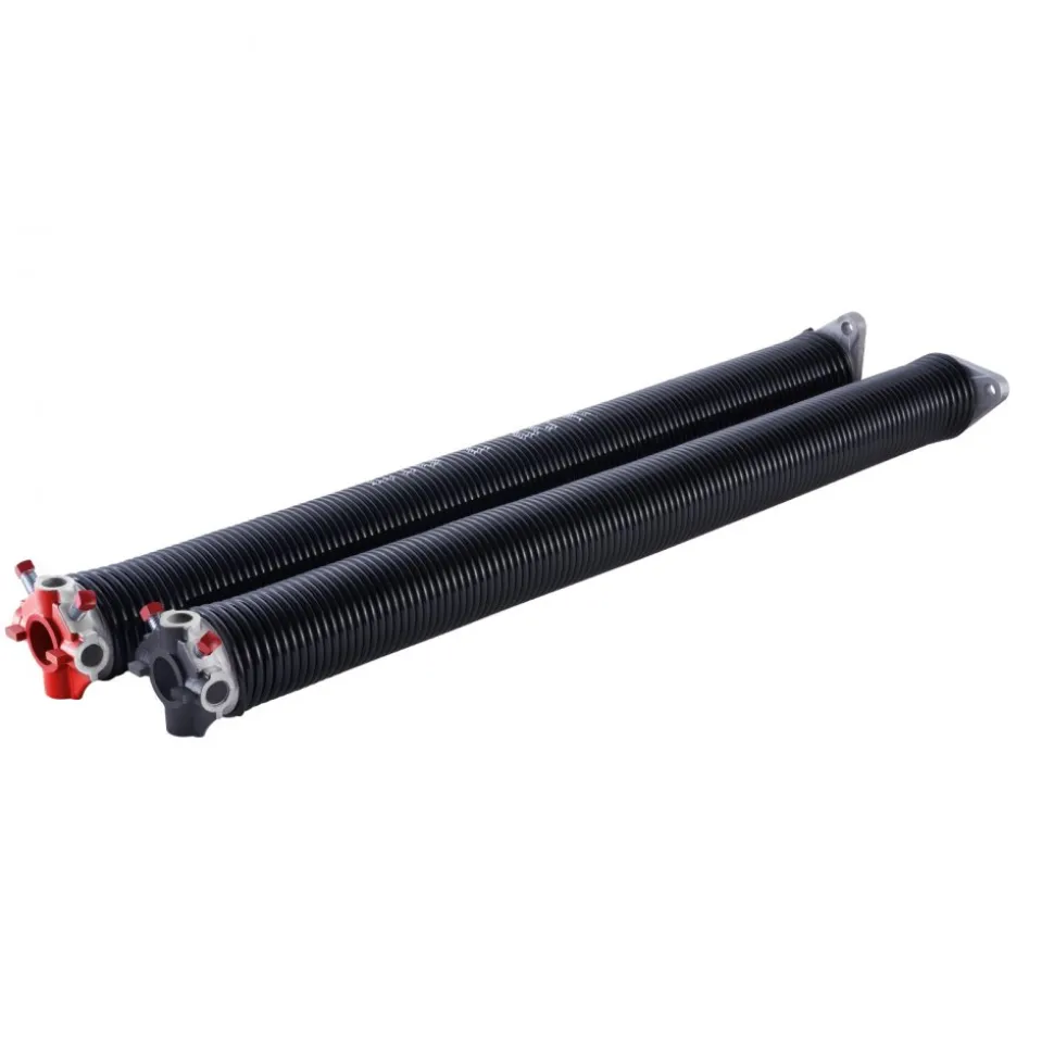 VEVOR Garage Door Torsion Springs, Pair of 0.218 x 2 x 26 in, 16000 Cycles, Electrophoresis Black Coated for Replacement, Garage Door Springs with Non-Slip Winding Bars, Gloves and Mounting Wrench