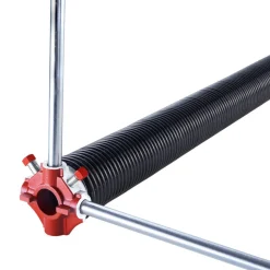 VEVOR Garage Door Torsion Springs, Pair of 0.25 x 2 x 32 in, 16000 Cycles, Electrophoresis Black Coated for Replacement, Garage Door Springs with Non-Slip Winding Bars, Gloves and Mounting Wrench