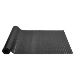 VEVOR Garage Floor Mat, 204.72 x 43.31 inch PVC Garage Flooring Roll, Non-slip Diamond Texture, 123.14 sq.ft Covering Space, Garage Mats for Under Cars, for Gyms Boats Car Trailer, Black