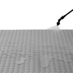VEVOR Garage Floor Mat, 228.35 x 59.05 inch PVC Garage Flooring Roll, Non-slip Diamond Texture, 93.65 sq.ft Covering Space, Garage Mats for Under Cars, for Gyms Boats Car Trailer, Silver