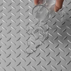 VEVOR Garage Floor Mat, 228.35 x 59.05 inch PVC Garage Flooring Roll, Non-slip Diamond Texture, 93.65 sq.ft Covering Space, Garage Mats for Under Cars, for Gyms Boats Car Trailer, Silver