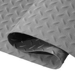 VEVOR Garage Floor Mat, 228.35 x 59.05 inch PVC Garage Flooring Roll, Non-slip Diamond Texture, 93.65 sq.ft Covering Space, Garage Mats for Under Cars, for Gyms Boats Car Trailer, Silver