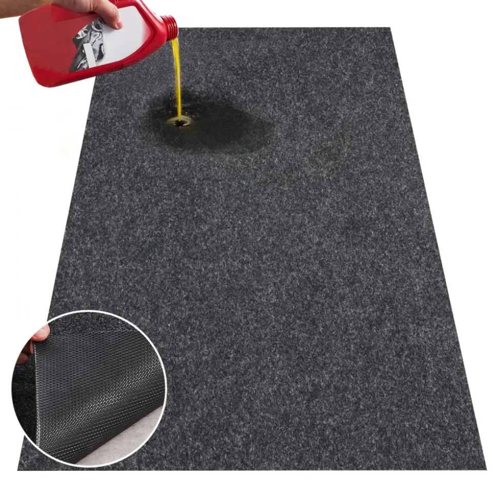 VEVOR Garage Floor Mat, 8'10"x22' Waterproof Protection from Water,Snow, Rain,Mud and Oil for Cars, Non-slip Heavy Duty Containment Mat with TPE Anti-Leak Backing & Easy to Clean & Cuttable