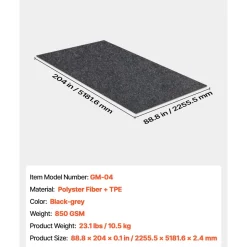 VEVOR Garage Floor Mat, 7.4'x17' Waterproof Protection from Water,Snow, Rain,Mud and Oil for Cars, Non-slip Heavy Duty Containment Mat with TPE Anti-Leak Backing & Easy to Clean & Cuttable