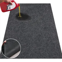 VEVOR Garage Floor Mat, 7.4'x17' Waterproof Protection from Water,Snow, Rain,Mud and Oil for Cars, Non-slip Heavy Duty Containment Mat with TPE Anti-Leak Backing & Easy to Clean & Cuttable