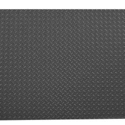 VEVOR Garage Floor Roll, 7.5 x 17 ft Garage Flooring Mat, 2.2 mm Thickened PVC Diamond Plate Floor Protector Mat with Double-sided Tape, Non-Slip, Easy to Clean for Warehouse, Gyms, Trailer, Black