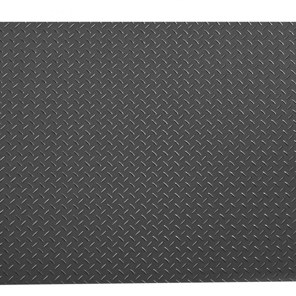 VEVOR Garage Floor Roll, 7.5 x 17 ft Garage Flooring Mat, 2.2 mm Thickened PVC Diamond Plate Floor Protector Mat with Double-sided Tape, Non-Slip, Easy to Clean for Warehouse, Gyms, Trailer, Black