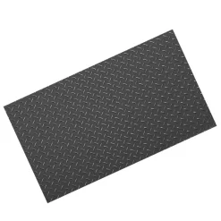 VEVOR Garage Floor Roll, 4 x 7 ft Garage Flooring Mat, 2.2 mm Thickened PVC Diamond Plate Floor Protector Mat with Double-sided Tape, Non-Slip, Easy to Clean for Warehouse, Gyms, Trailer, Black