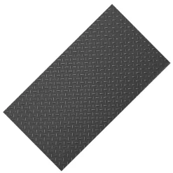 VEVOR Garage Floor Roll, 4 x 10 ft Garage Flooring Mat, 2.2 mm Thickened PVC Diamond Plate Floor Protector Mat with Double-sided Tape, Non-Slip, Easy to Clean for Warehouse, Gyms, Trailer, Black