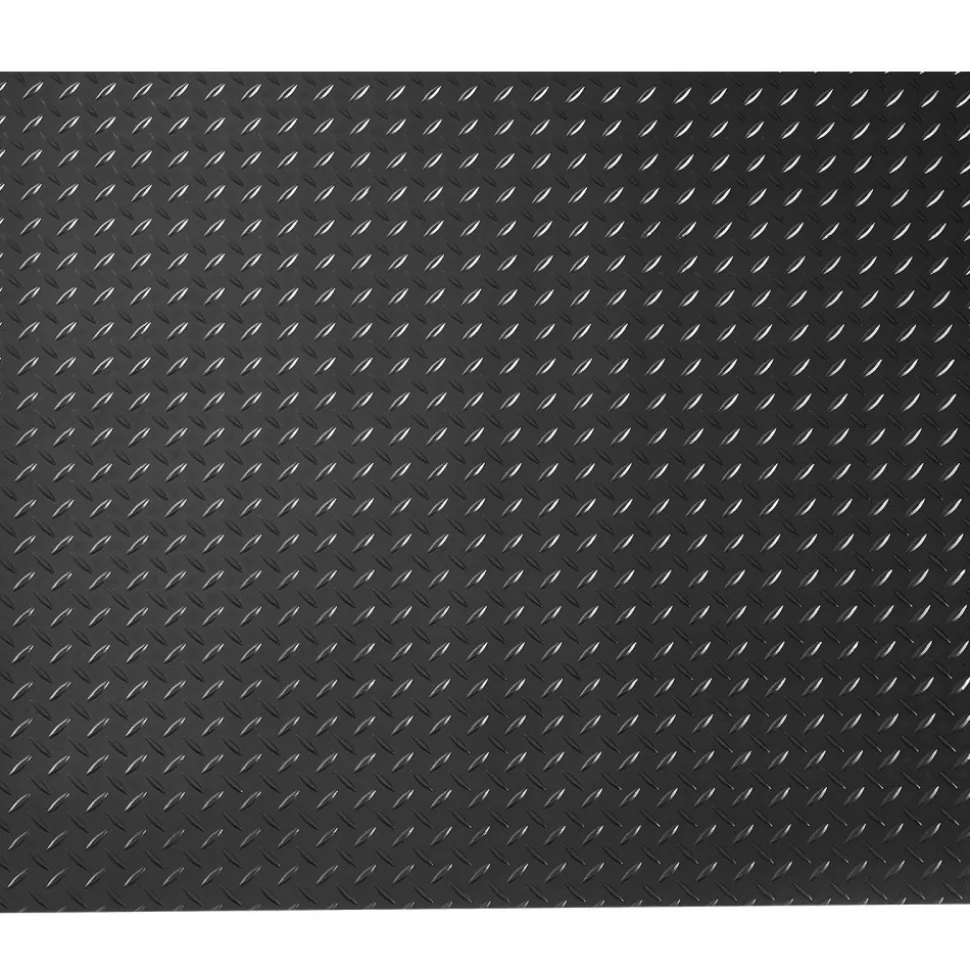 VEVOR Garage Floor Roll, 4 x 20 ft Garage Flooring Mat, 3 mm Thickened Rubber Diamond Plate Floor Protector Mat, Non-Slip, Wear-resist, Waterproof, Easy to Clean for Warehouse, Gyms,Trailer, Black