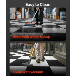 VEVOR Garage Floor Tiles Interlocking, 8 Pack 20.2 x 20.2 x 0.2 in Interlocking Modular Garage Flooring Tiles, Diamond Plate Slip-Resistant PVC Mats for Workshop,Warehouse,Tool Room, Graphite Gray