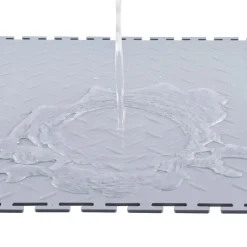 VEVOR Garage Floor Tiles Interlocking, 16 Pack 20.2 x 20.2 x 0.2 in Interlocking Modular Garage Flooring Tiles, Diamond Plate Slip-Resistant PVC Mats for Workshop,Warehouse,Tool Room, Black