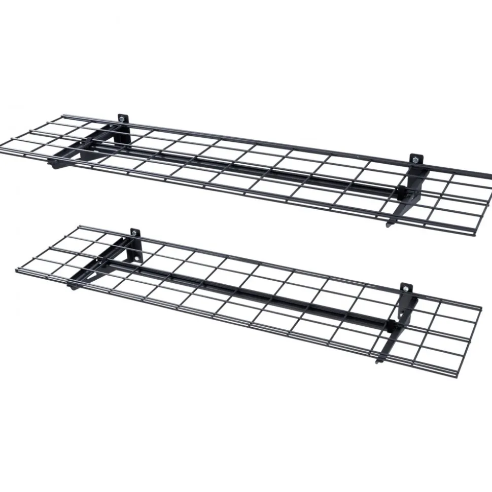 VEVOR Garage Storage Shelving, 2 Pack, 4 x 1 ft Heavy Duty Garage Shelves Wall Mounted, 400 lbs Load Capacity(Total) Garage Storage Rack Floating Shelves, Suitable for Shop, Shed, Garage Storage