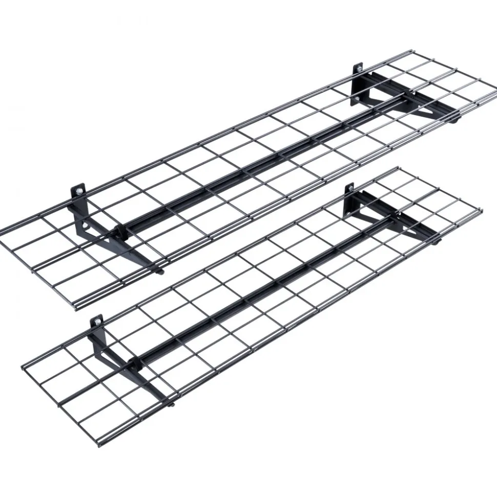VEVOR Garage Storage Shelving, 2 Pack, 4 x 1 ft Heavy Duty Garage Shelves Wall Mounted, 400 lbs Load Capacity(Total) Garage Storage Rack Floating Shelves, Suitable for Shop, Shed, Garage Storage