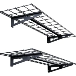 VEVOR Garage Storage Shelving, 2 Pack, 4 x 1 ft Heavy Duty Garage Shelves Wall Mounted, 400 lbs Load Capacity(Total) Garage Storage Rack Floating Shelves, Suitable for Shop, Shed, Garage Storage