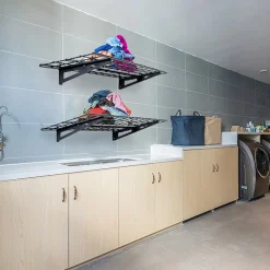 VEVOR Garage Storage Shelving, 2 Pack, 4 x 1 ft Heavy Duty Garage Shelves Wall Mounted, 400 lbs Load Capacity(Total) Garage Storage Rack Floating Shelves, Suitable for Shop, Shed, Garage Storage