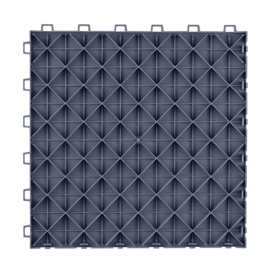 VEVOR Garage Tiles Interlocking, 12 x 12 x 0.53 inch 50 Pack Garage Floor Covering Tiles, Non-Slip Double-Sided Texture Garage Flooring Tiles, for Garages, Basements, Repair Shops, Red