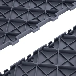 VEVOR Garage Tiles Interlocking, 12 x 12 x 0.53 inch 50 Pack Garage Floor Covering Tiles, Non-Slip Double-Sided Texture Garage Flooring Tiles, for Garages, Basements, Repair Shops, Red
