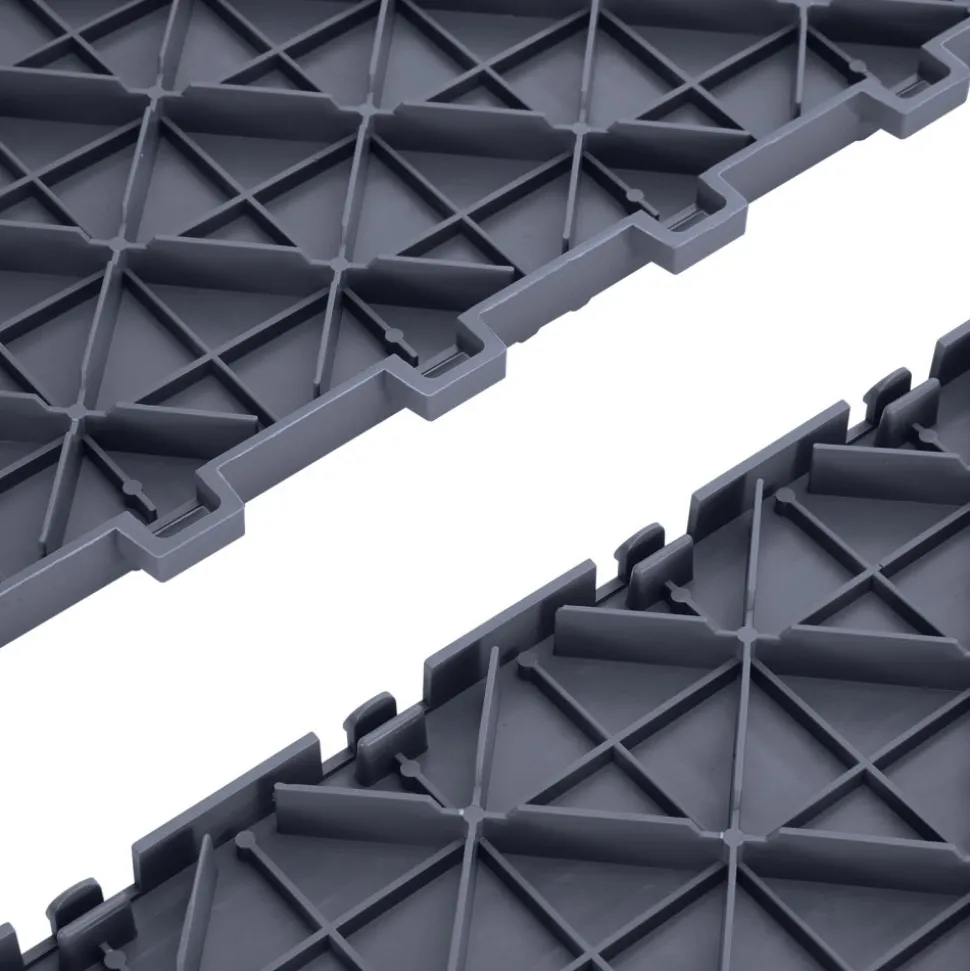 VEVOR Garage Tiles Interlocking, 12 x 12 x 0.53 inch 50 Pack Garage Floor Covering Tiles, Non-Slip Double-Sided Texture Garage Flooring Tiles, for Garages, Basements, Repair Shops, Red