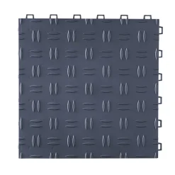 VEVOR Garage Tiles Interlocking, 12 x 12 x 0.53 inch 50 Pack Garage Floor Covering Tiles, Non-Slip Double-Sided Texture Garage Flooring Tiles, for Garages, Basements, Repair Shops, Red