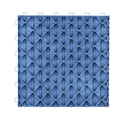 VEVOR Garage Tiles Interlocking, 12 x 12 x 0.53 inch 50 Pack Garage Floor Covering Tiles, Non-Slip Double-Sided Texture Garage Flooring Tiles, for Garages, Basements, Repair Shops, Blue