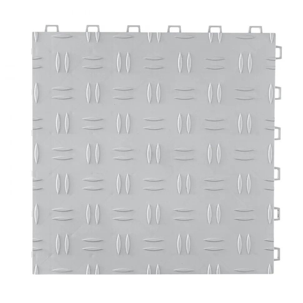 VEVOR Garage Tiles Interlocking, 12 x 12 x 0.53 inch 25 Pack Garage Floor Covering Tiles, Non-Slip Double-Sided Texture Garage Flooring Tiles, for Garages, Basements, Repair Shops, Red