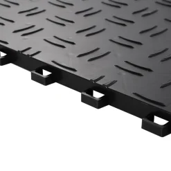 VEVOR Garage Tiles Interlocking, 12 x 12 x 0.53 inch 25 Pack Garage Floor Covering Tiles, Non-Slip Double-Sided Texture Garage Flooring Tiles, for Garages, Basements, Repair Shops, Graphite Gray