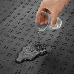 VEVOR Garage Tiles Interlocking, 12 x 12 x 0.53 inch 25 Pack Garage Floor Covering Tiles, Non-Slip Double-Sided Texture Garage Flooring Tiles, for Garages, Basements, Repair Shops, Graphite Gray