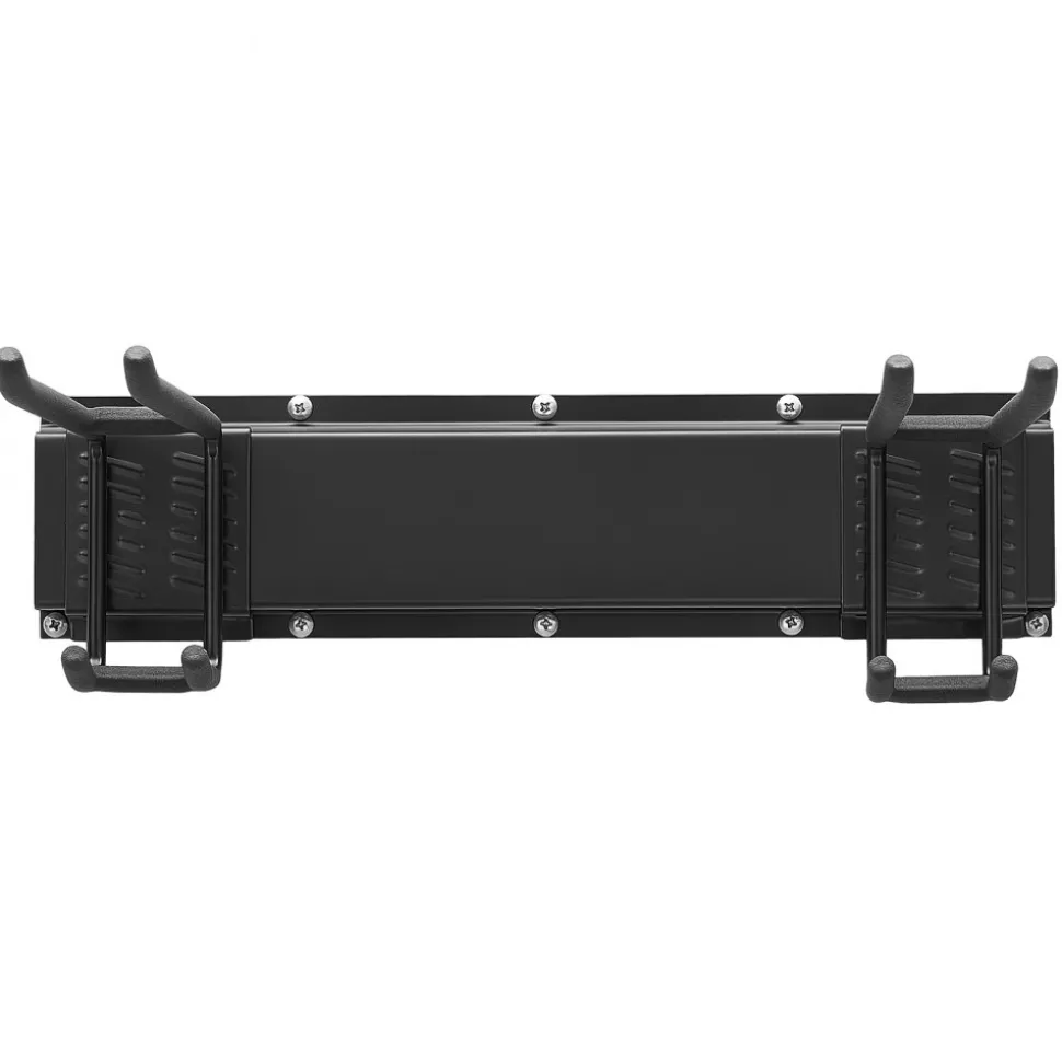 VEVOR Garage Tool Organizer 49.5 Inch 600 lbs Wall Mount Garden Tool Rack, Heavy Duty Garage Hanging Storage Rack Organization with 3 Rails and 9 Adjustable Hooks, for Yard Tools, Shovel, Rake, Shed