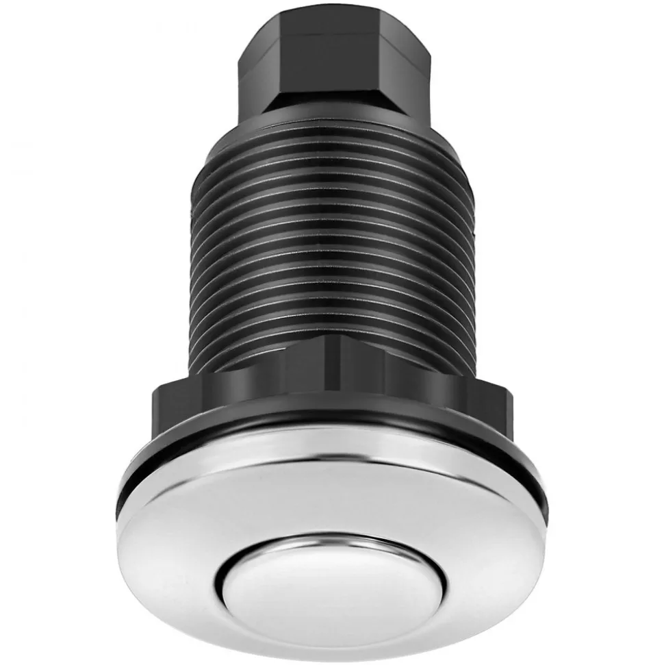 VEVOR Garbage Disposal Air Switch Kit, Dual Outlet Sink Top Air Switch for Food Waste Disposal, 2.5-inch Chrome-Plated Stainless Steel ON/OFF Air Push Button, Suitable for Stainless Steel Countertops