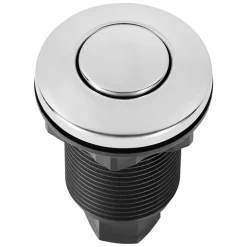 VEVOR Garbage Disposal Air Switch Kit, Dual Outlet Sink Top Air Switch for Food Waste Disposal, 2.5-inch Chrome-Plated Stainless Steel ON/OFF Air Push Button, Suitable for Stainless Steel Countertops