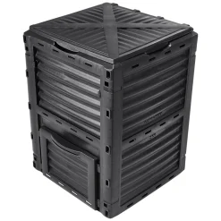 VEVOR Garden Compost Bin 80 Gal, BPA Free Composter, Large Capacity Outdoor Composting Bin with Top Lid and Bottom Door, Easy Assembling, Lightweight, Fast Creation of Fertile Soil
