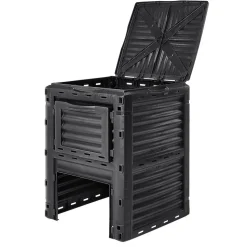 VEVOR Garden Compost Bin 80 Gal, BPA Free Composter, Large Capacity Outdoor Composting Bin with Top Lid and Bottom Door, Easy Assembling, Lightweight, Fast Creation of Fertile Soil