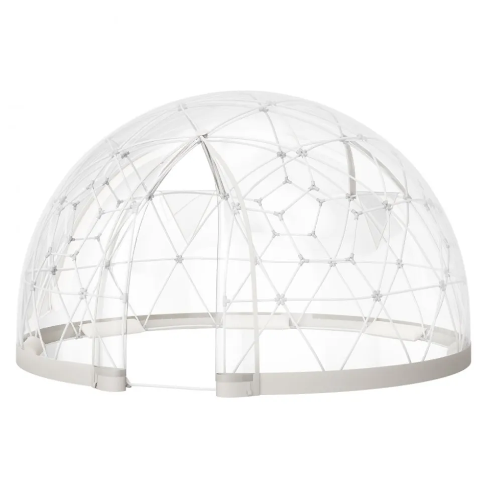 VEVOR Garden Dome Igloo, 9.5 x 5.7 ft Outdoor Clear Bubble Tent for 2-4 Person, Weatherproof Geodesic Dome Greenhouse with Window, PVC Igloo Tent for Backyard Patios Camping Party Wedding