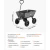 VEVOR Garden Dump Cart, 600 lbs Poly Dump Cart, Garden Carts Dumps Wagon with 90° Quick-Dumps Mechanism, 180° Swivel Wheels, 270° Flexible Rotating Bearings, Yard Wagon for Plants, Soil, Crops