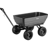 VEVOR Garden Dump Cart, 1200 lbs Poly Dump Cart, 7 Cu. Ft. Garden Carts Dumps Wagon with 2-in-1 Convertible Handle, 90° Quick-Dumps Mechanism, 180° Swivel Wheels, Yard Wagon for Plants, Soil, Crops