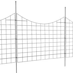 VEVOR Garden Fence, 36.6in(H) x29.5in(L) Animal Barrier Fence, Underground Decorative Garden Fencing with 2.5 Inch Spike Spacing, Metal Dog Fence for the Yard and Outdoor Patio, 5 Pack