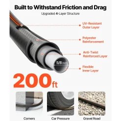 VEVOR Garden Hose, 200 ft 5/8