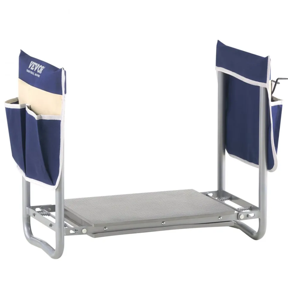 VEVOR Garden Kneeler and Seat, 11 in Wide Kneeling Pad, Heavy Duty Garden Kneeling Stool, Folding Garden Seat with 2 Tool Bags, Relieve Knee & Back Pain, Non-Slip Garden Bench for Women Grandparents